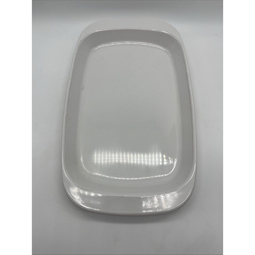 Corning Ware MW-11 White Microwave Browning Grill Tray Platter appx 12.5" x 7.5"
